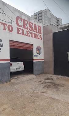 Fachada da César Auto Elétrica, oficina automotiva em Cuiabá